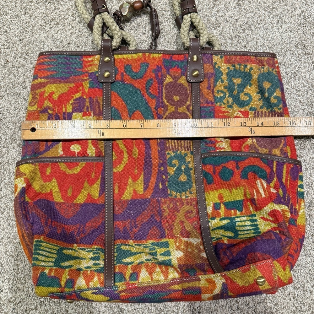 RAFE New York Colorful Artistic Tote Bag with Rope Handles - Picture 9 of 10